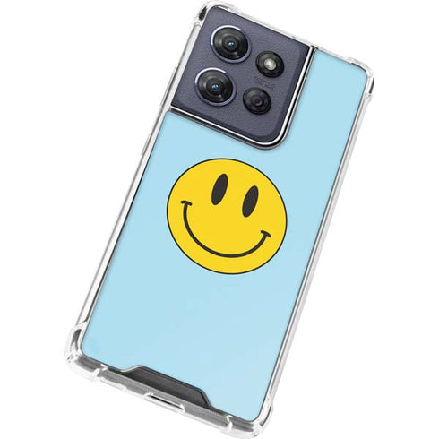 Blue Happy Face Moto G Play 5G (2025) Clear Case